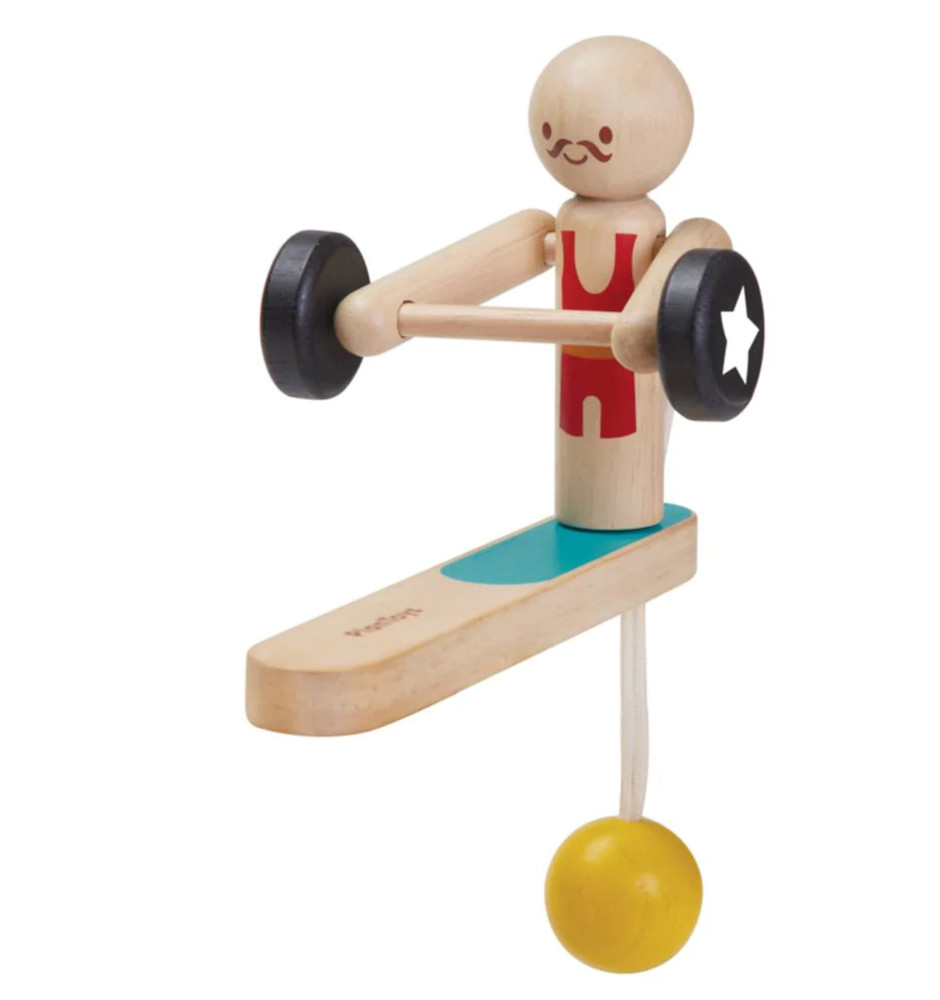 Plan Toys Weightlifting Acrobat. Eco-friendly.