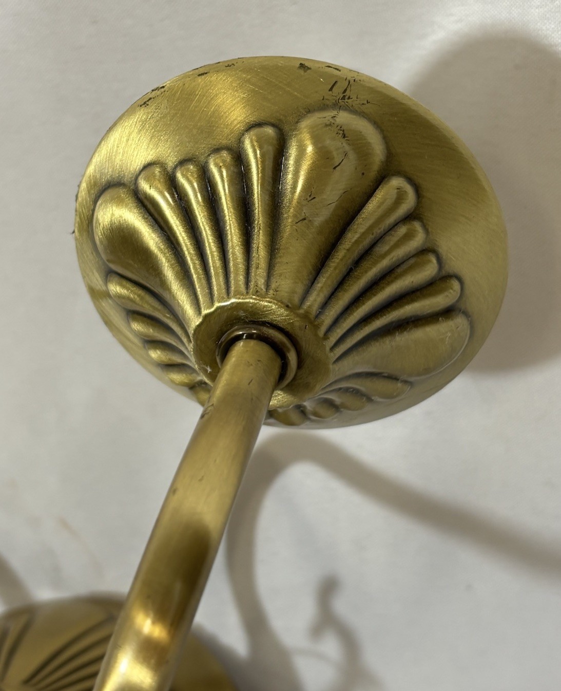 Vintage NOS Murray Feiss Brass Double Wall Sconce 12.5"W 2 Arm