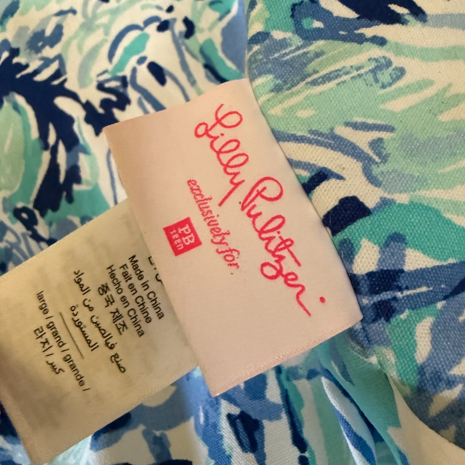 Pottery Barn Lilly Pulitzer Bean Bag Chair Elephant Appeal Slipcover with Insert