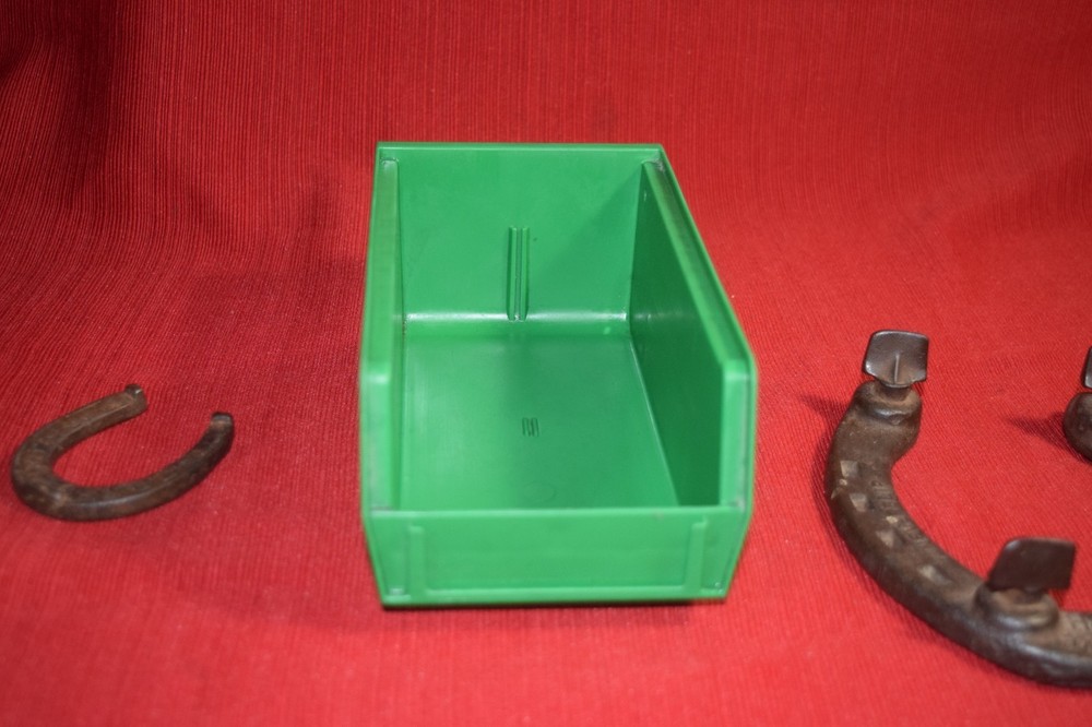 U-Line Green Plastic Stackable Container 11"x4"x4" S-13536 Nut Bolt Hardware Bin