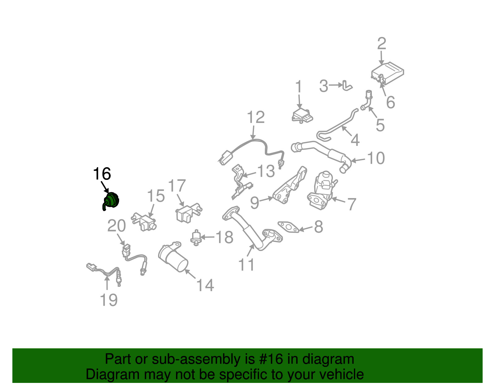 Genuine Nissan Maxima Quest Intake Manifold Power Valve Actuator 14510-7Y010
