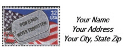 ADDRESS LABELS - POW-MIA - Never Forgotten #7