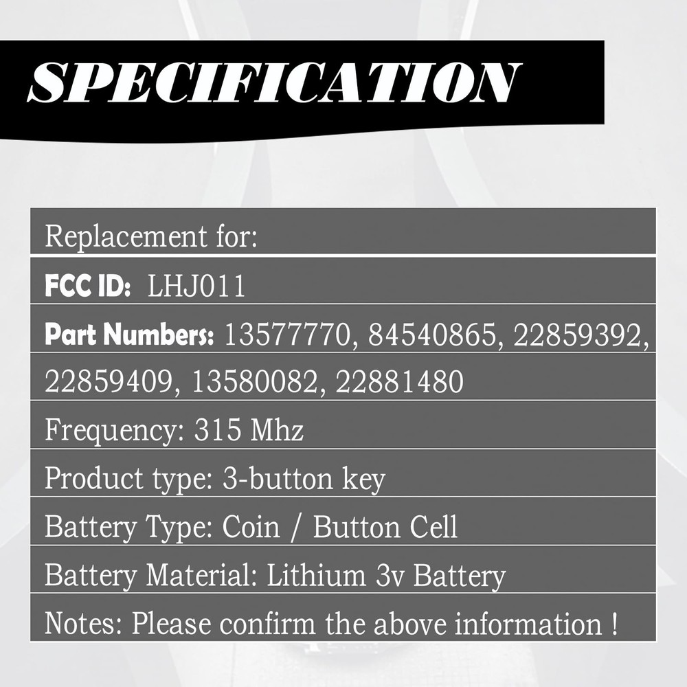 MechanMagic Keyless Entry Remote Control Key Fob Replacement Fits for Black