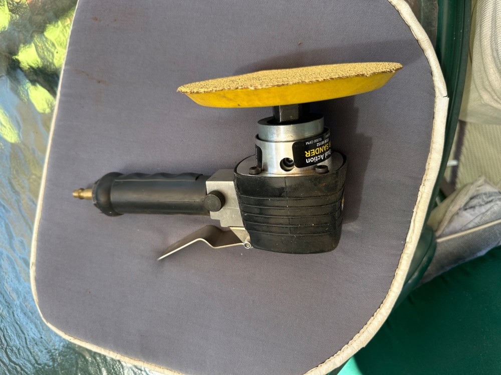 Central Pneumatic 6" orbital sander works