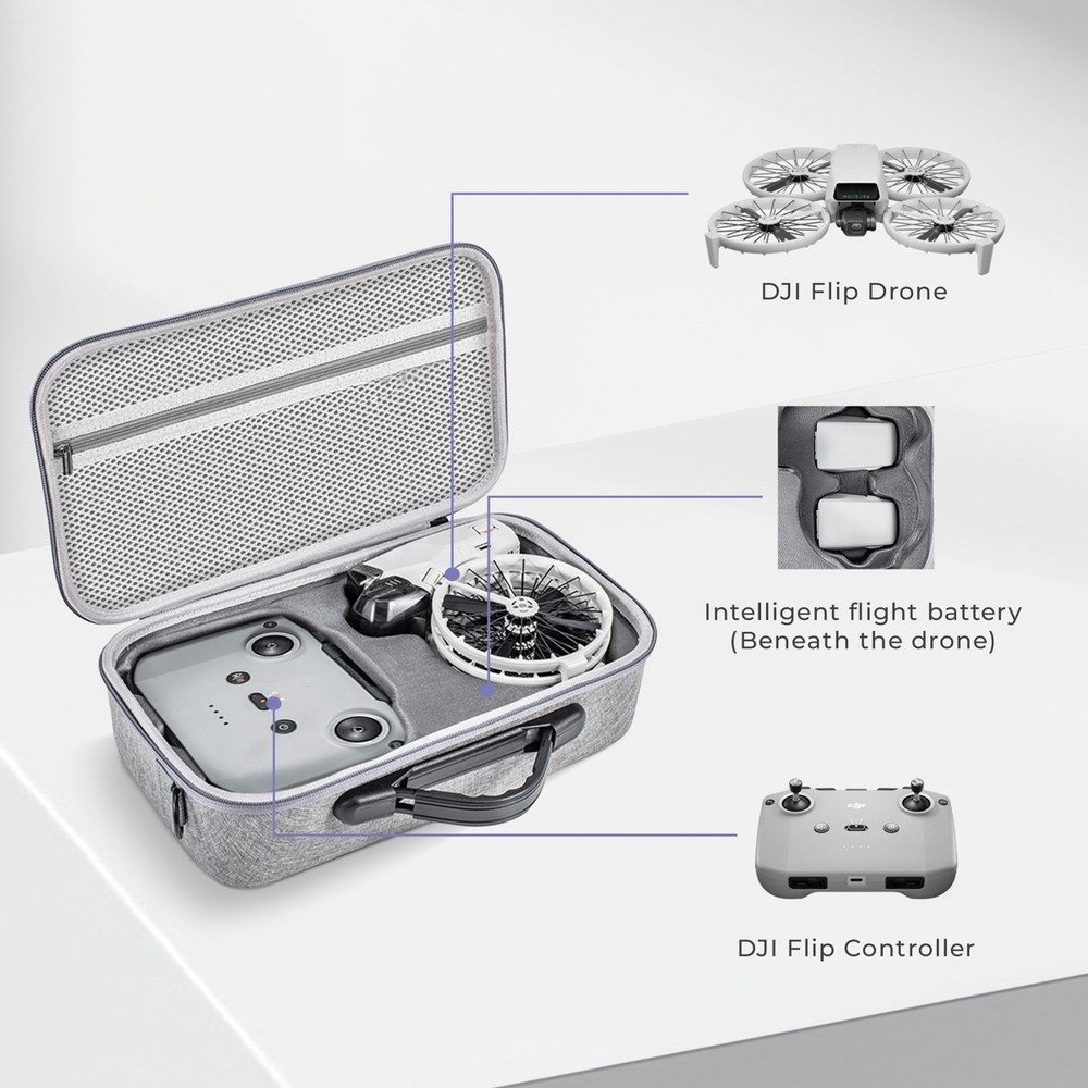 Aries Carrying Case for DJI Flip, Gray