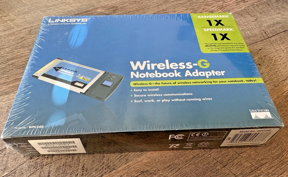 Linksys WPC54G Wireless-G Notebook Adapter - Sealed