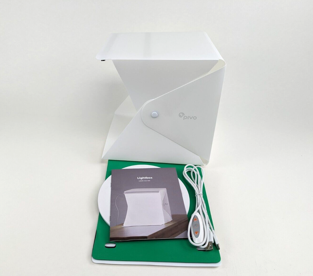 Pivo Lightbox 10" Portable Professional Lightbox Studio Full Set 360 Turntable