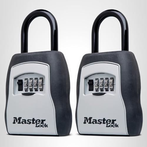 Master Lock Key Box with Code, Outdoor for 2 Pack, Black