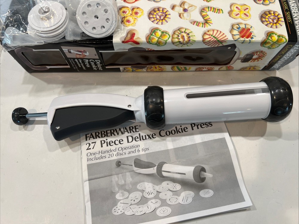 Faberware Cookie Press 27 Piece Set Complete W/ Box