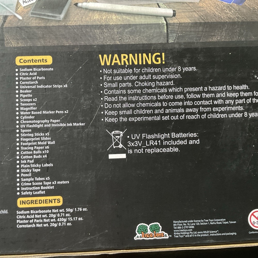 WILD ENVIRONMENTAL SCIENCE Forensic Science Lab - Crime Scene Science Kit STEM