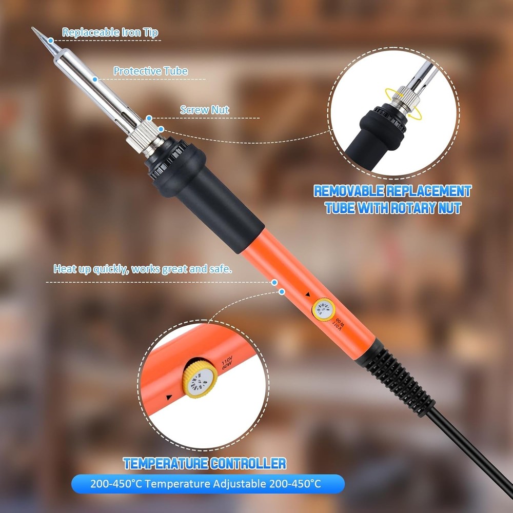 121pcs Wood Burning Tool Set with Adjustable Temp & Gloves for Pyrography