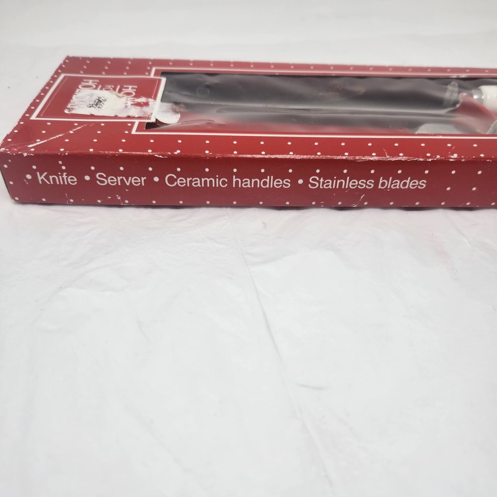Christmas Candy Cane Cake Serving Stainless Steel Set 2pc