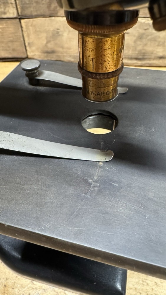 Antique Spencer Lens Co 3 objective Microscope Vintage Science Lab