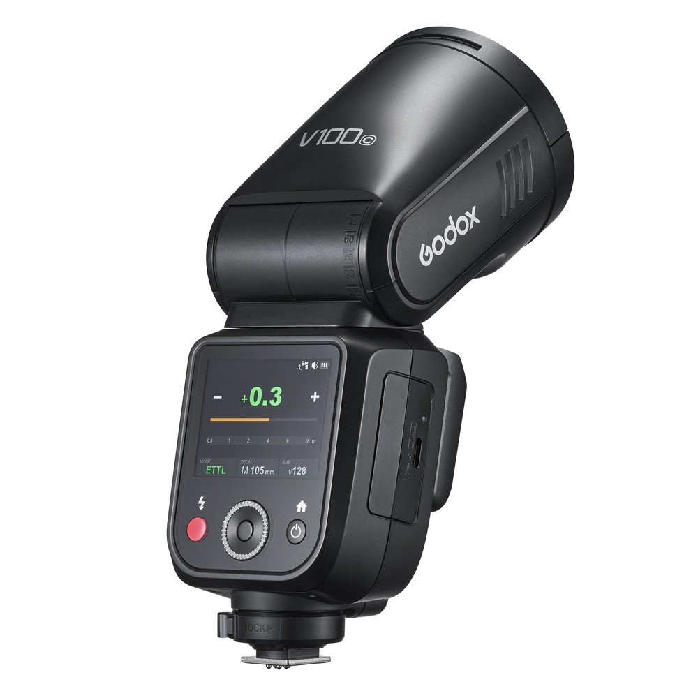 US Godox V100C Round Head Camera Flash Wireless Transmission Speedlight Flash
