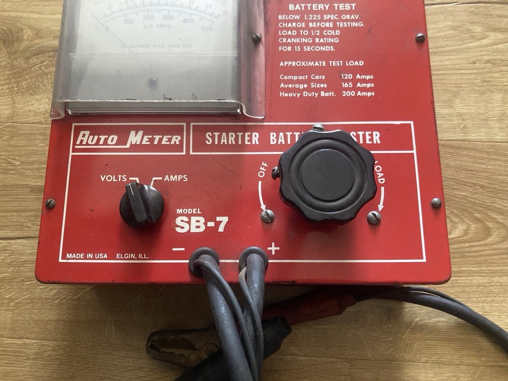Vintage Variable Load Battery Electrical System Tester Auto meter Autometer SB-7