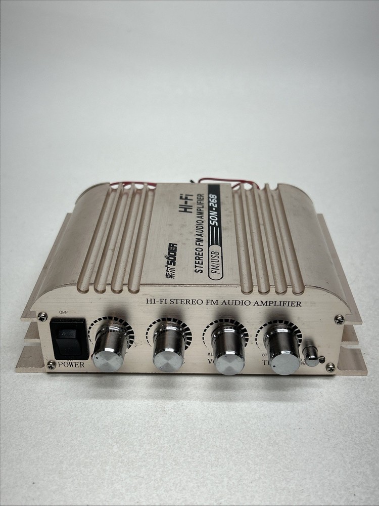 Suoer SON - 268 Stereo FM Audio Amplifier With Box Untested