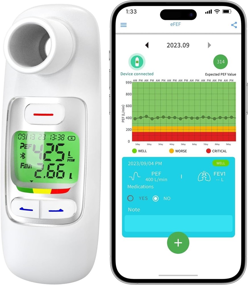 Bluetooth Peak Flow Meter for Asthma Management