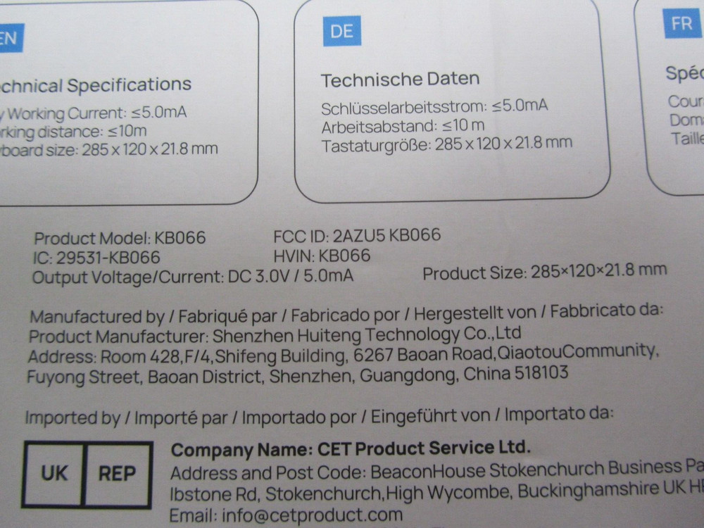 New Omoton Wireless Bluetooth Keyboard KB066 Compatible with iPad Tablets