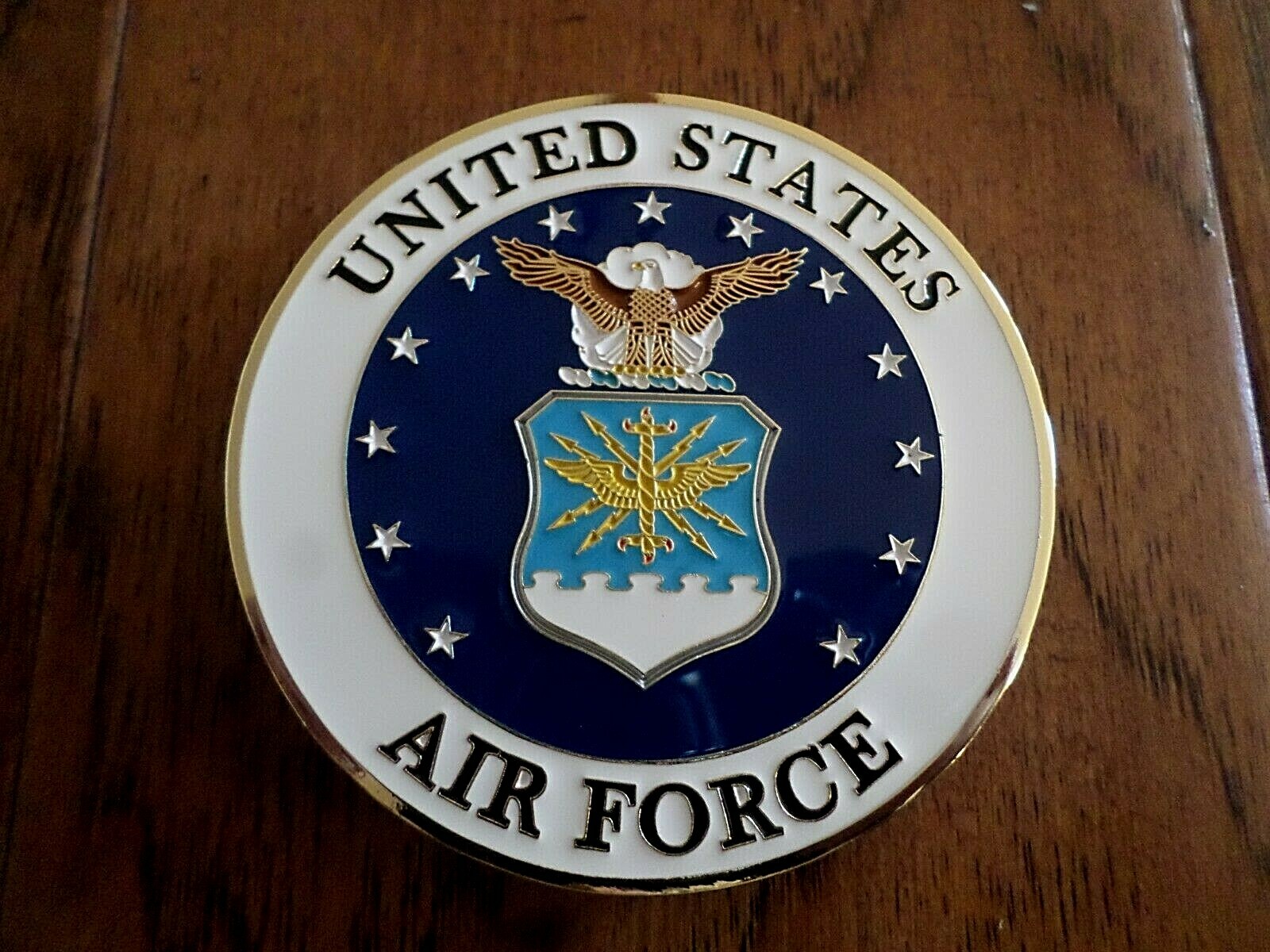 AIR FORCE AUTOMOBILE GRILL BADGE ALL WEATHER EMBLEM AUTO HOME MEDALLION