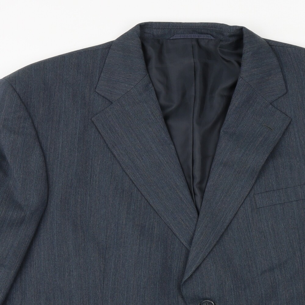 Debenhams Mens Blue Polyester Blend Suit Jacket Size 48 Reg