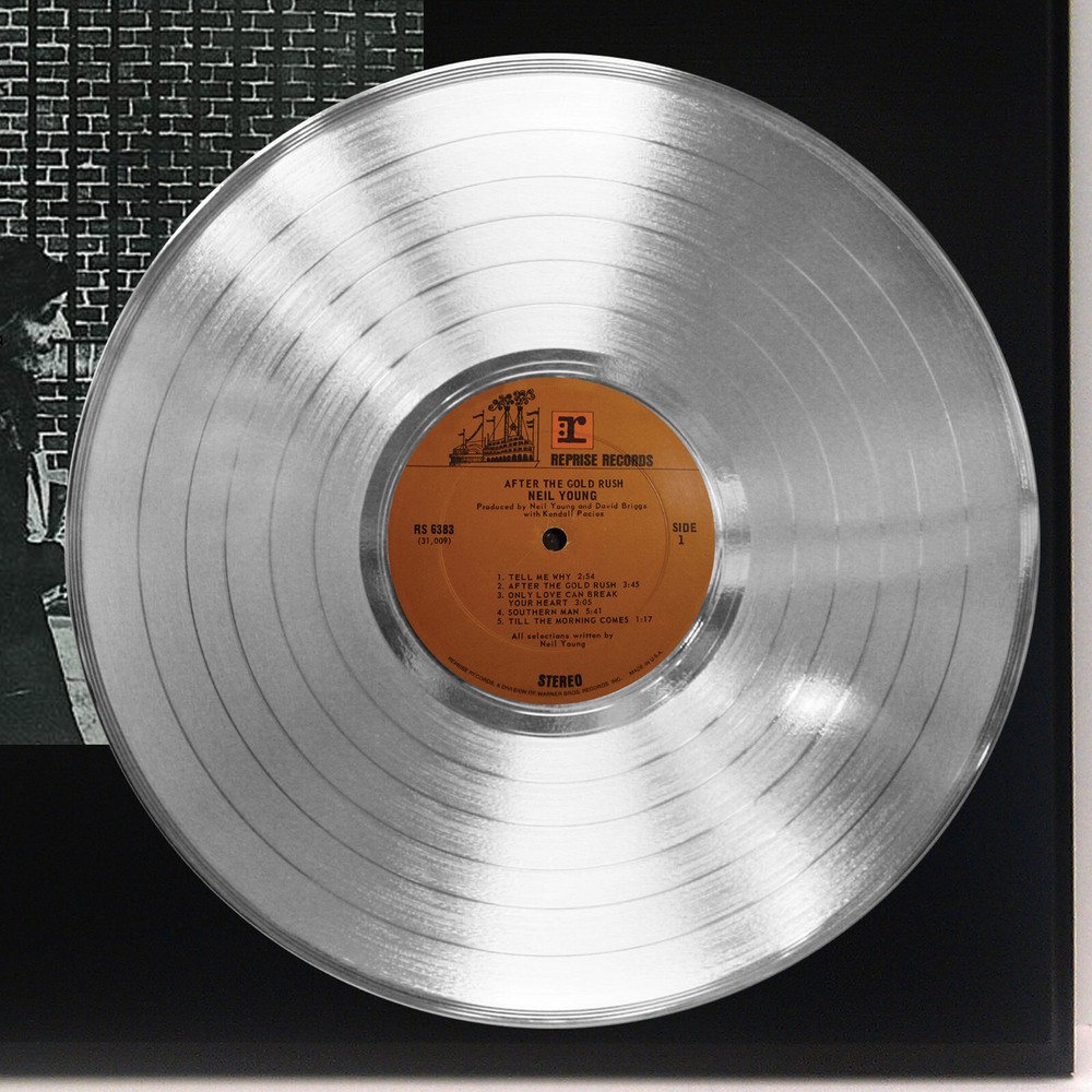 Neil Young - After The Gold Rush Silver LP Record Plaque Display