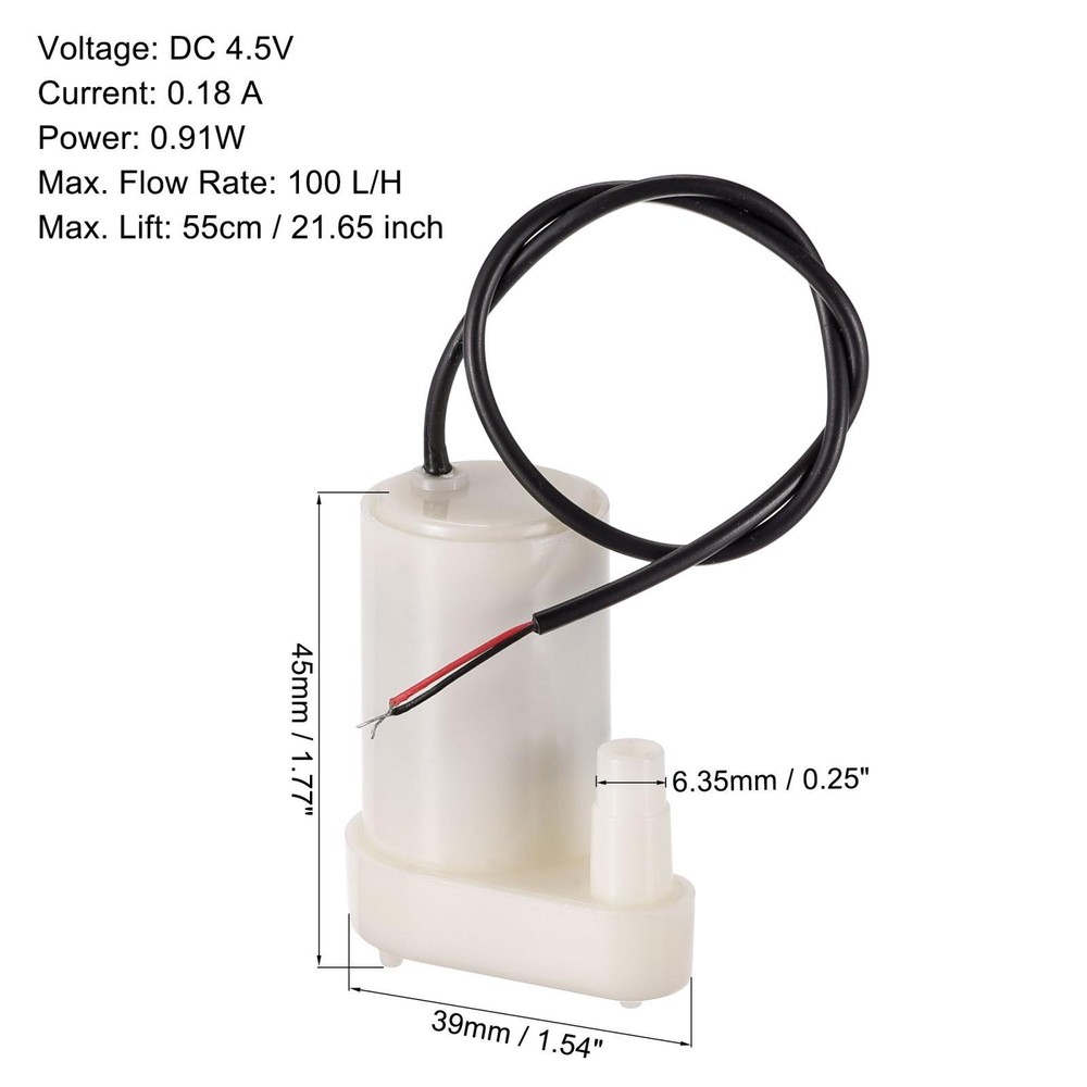 Micro Submersible Mini Water Pump DC 4.5V Vertical 2pcs