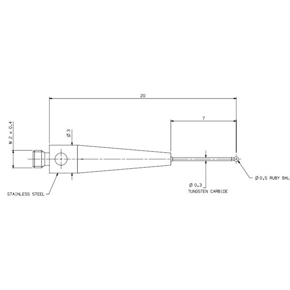 Efficient M2 CMM Probe with 0 5mm Ball for Precision Measurement Tasks