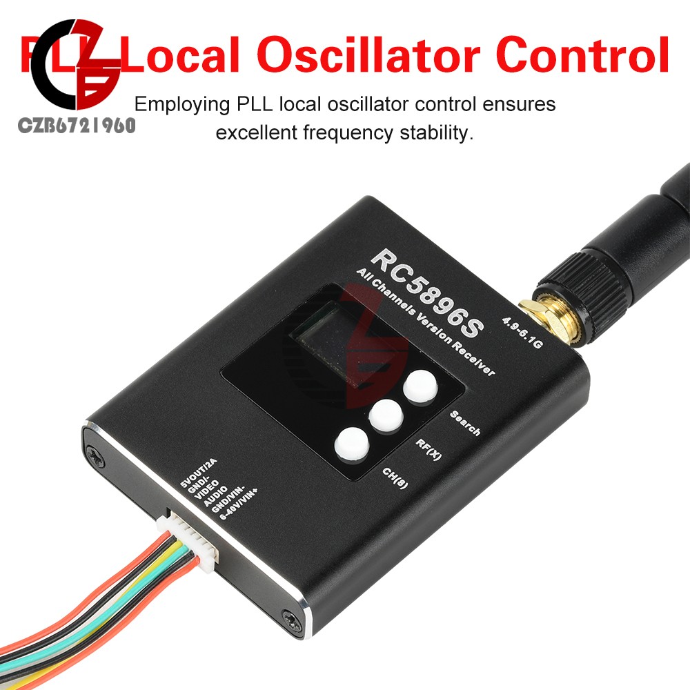 DC6-40V RC5896S Receiver 5.8GHz Video Receiver Compatible 5.8G Image Transmitter