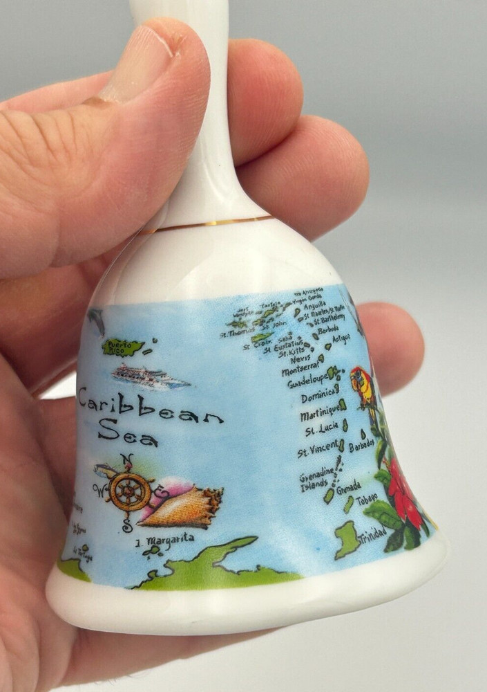 The Caribbean Sea Ceramic Decorative Painted Bell