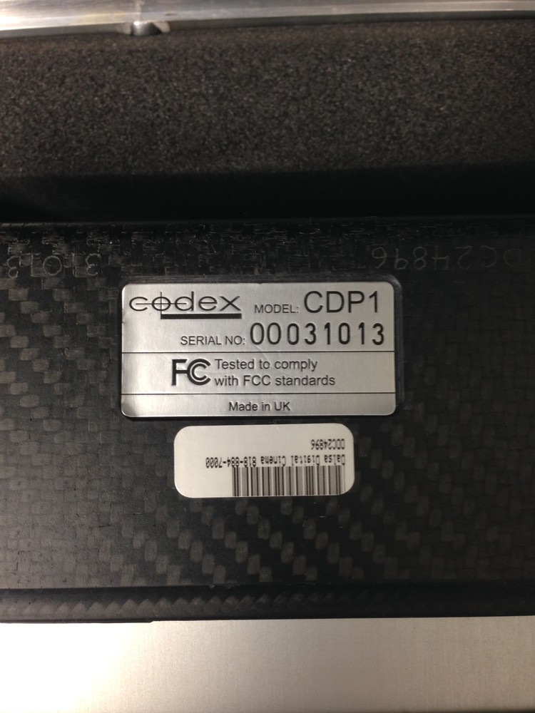 Codex Digital CDP1 Disk Pack Capture Mags Storage Drive 512 GB w/ SKB Road Case