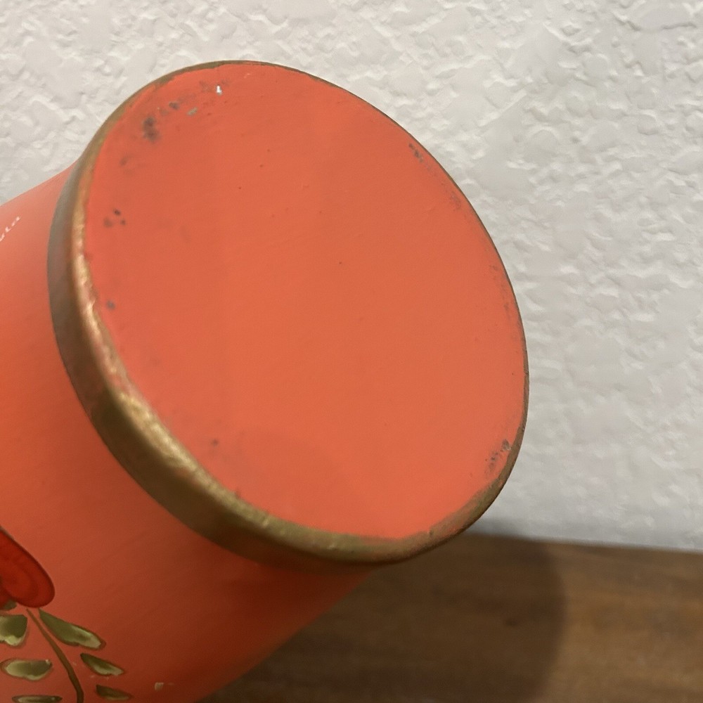 Painted Ceramic Decorative Vase w/Lid
