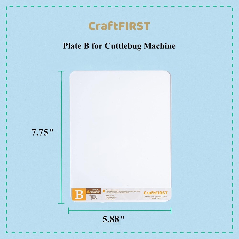 Plate B for Cuttlebug Die Cutting Machine 5.87X7.75" 2 Plates, NEW