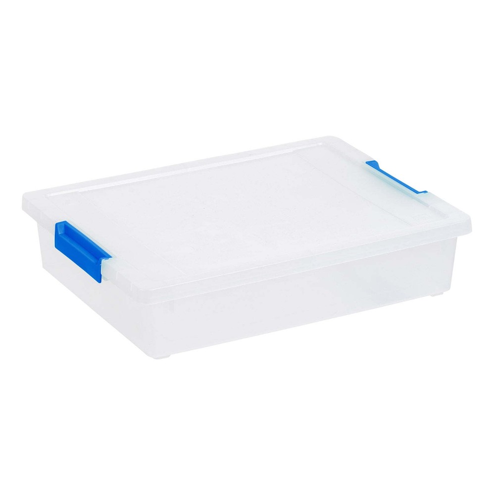 6 Qt. Plastic Storage Bins with Lids, Clear Containers, Latching Totes