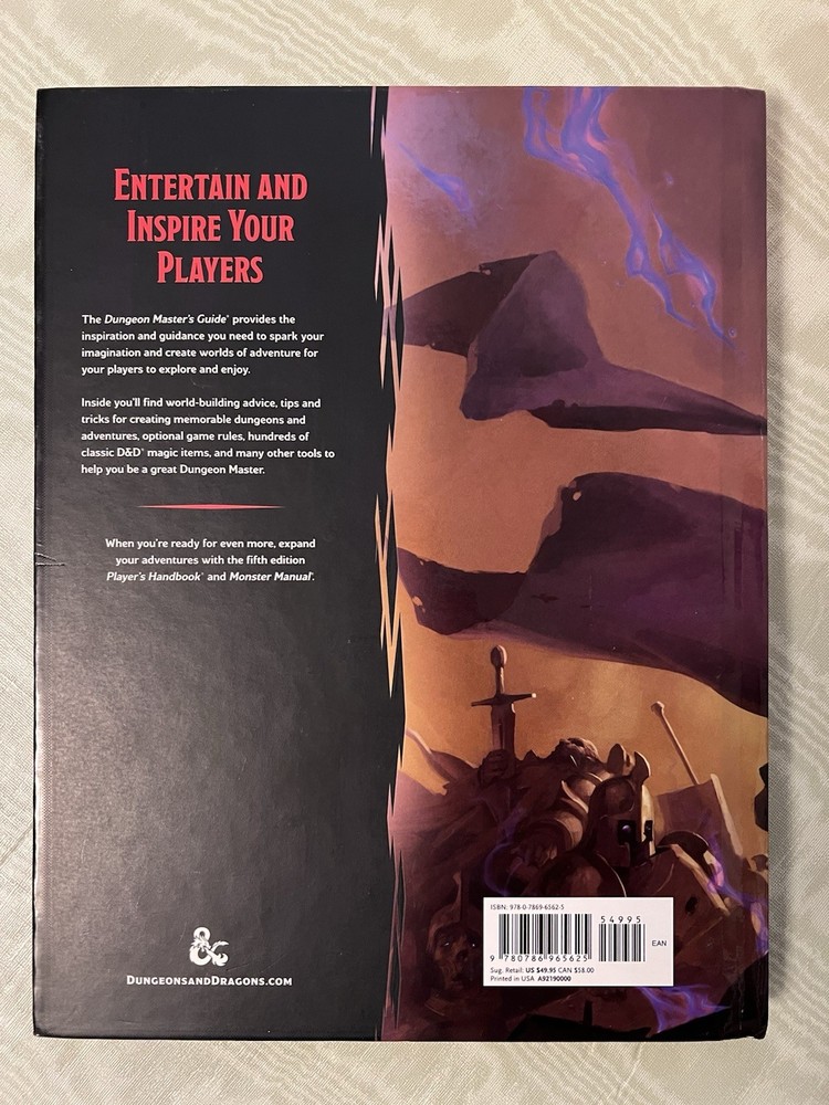 DUNGEON MASTER'S GUIDE 2014 Dungeons & Dragons 5e D&D 5th Edition Core Rulebook