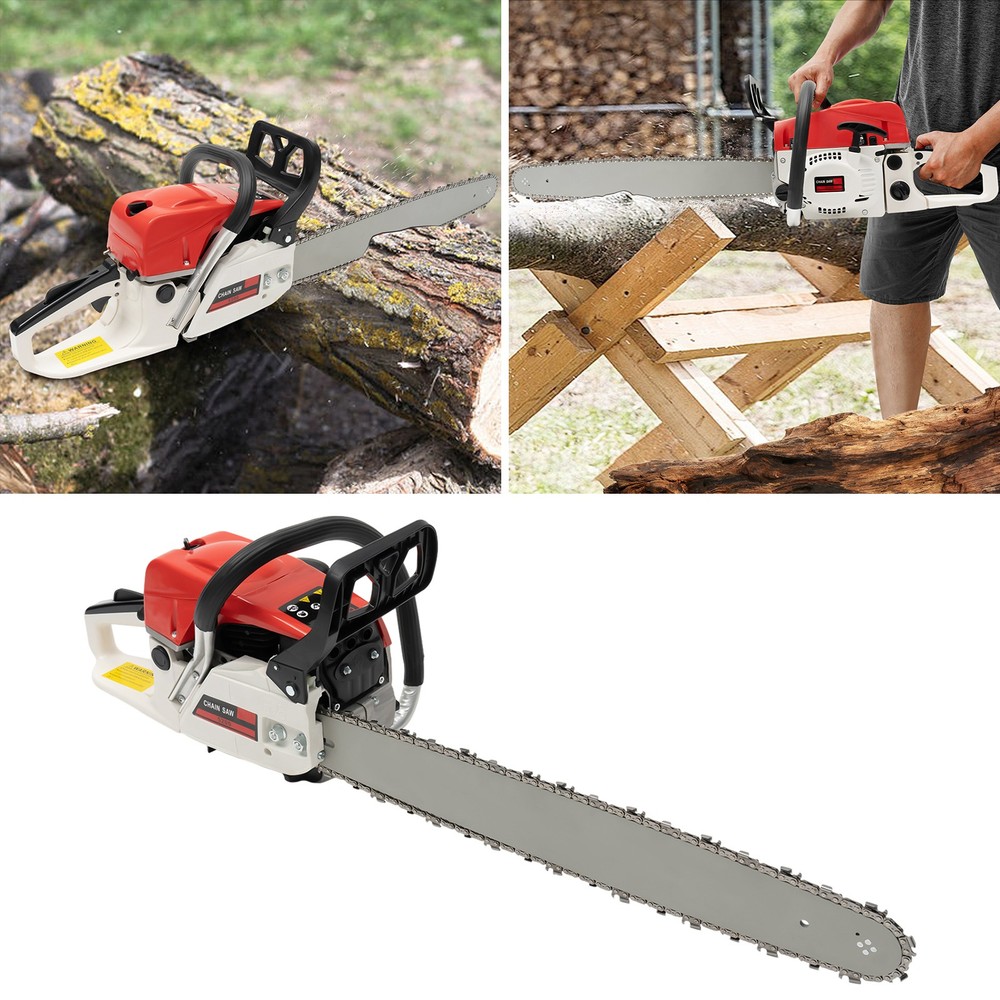 Pro 22" Bar 52cc 2 Stroke Gas Powered Chainsaw Engine Cutting Handheld