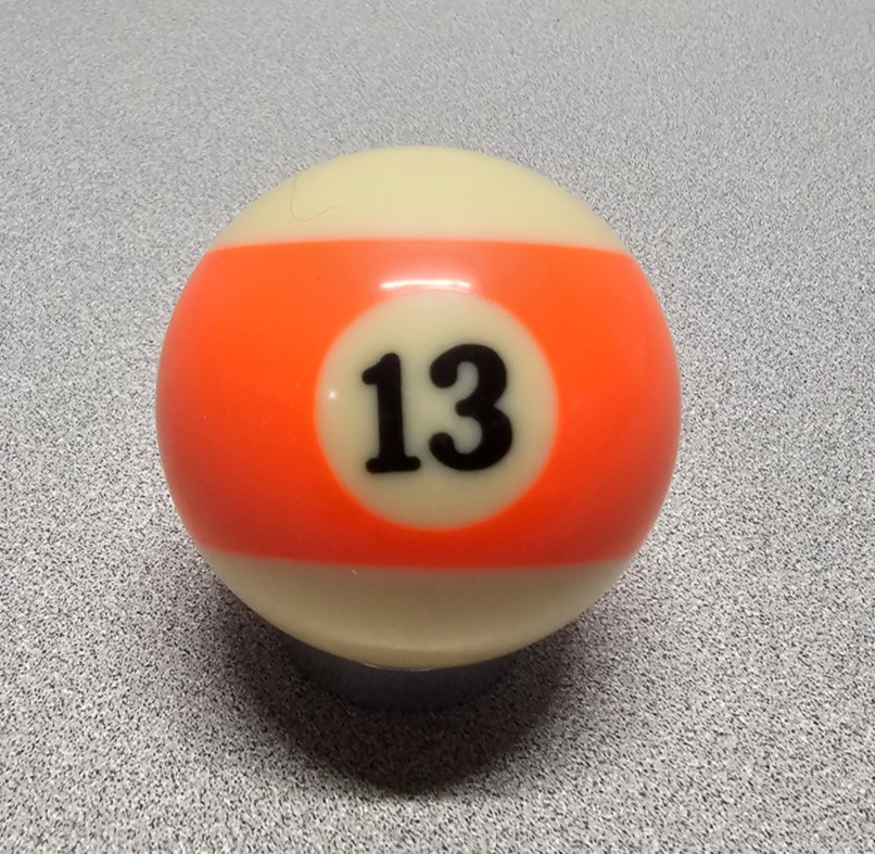 VTG Replacement Billiard Pool Ball 2 1/4" Diameter Std # 13 Stripe Orange