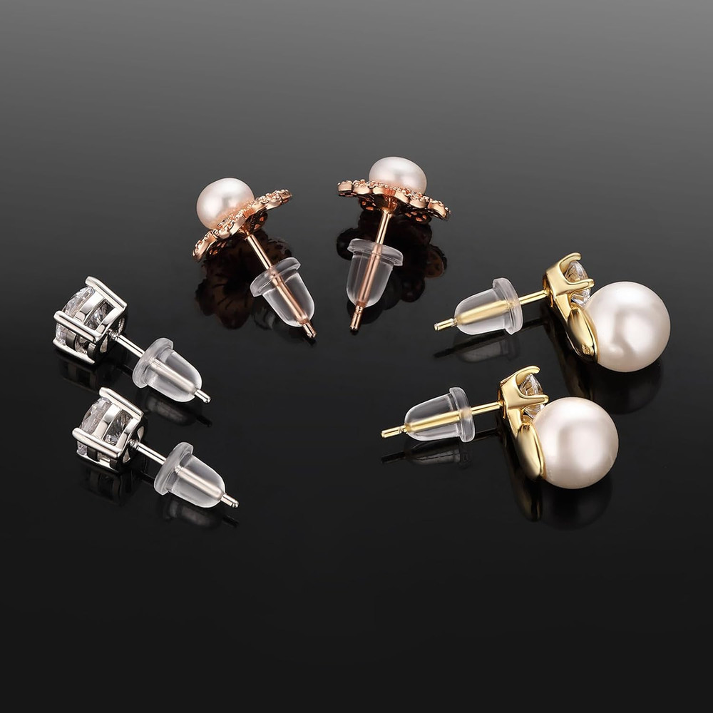 Silicone Earring Backs,70Pcssoft Clear Earring Backs for Studs/Droopy Ears