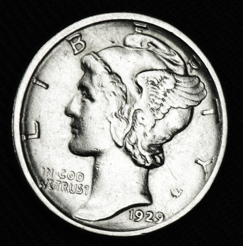 1929-d Mercury Dime. High Grade   (Inventory A)
