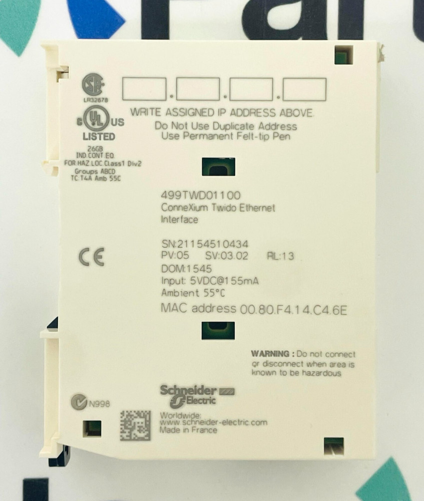 SCHNEIDER ELECTRIC 499TWD01100 Interface Module