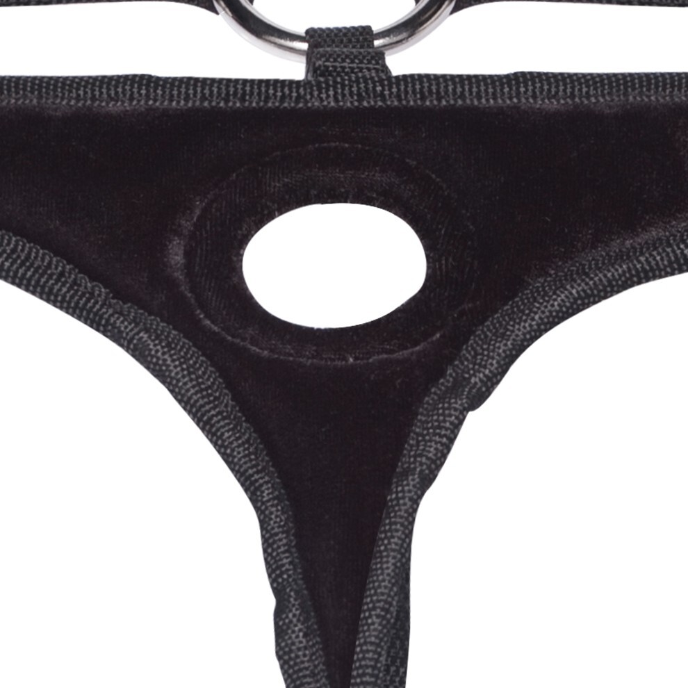 Lux Fetish Velvet Bikini Strap-on Harness Set
