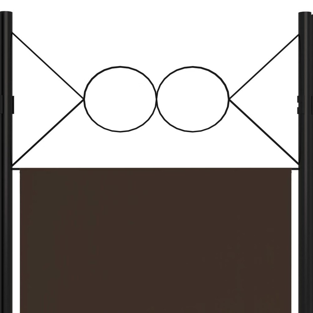 5-Panel Room Divider Brown 78.7"x70.9"