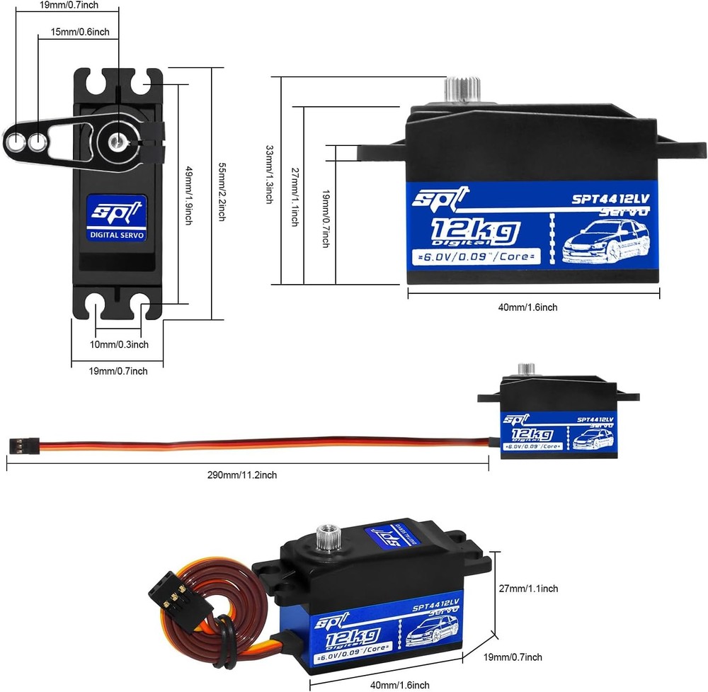12kg Low Profile Servo RC Digital High Torque 12KG