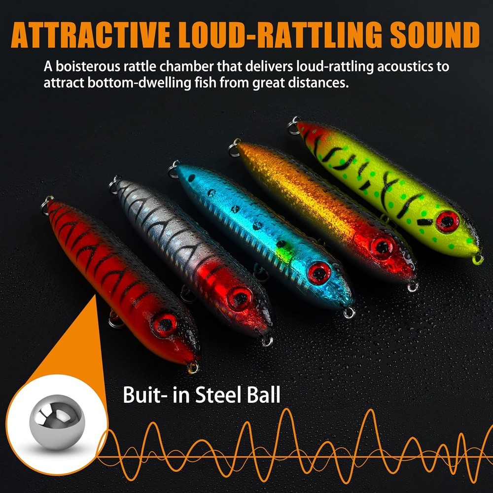 Catfish Rattling Line Float Lure Rig One Size, Mixed Color