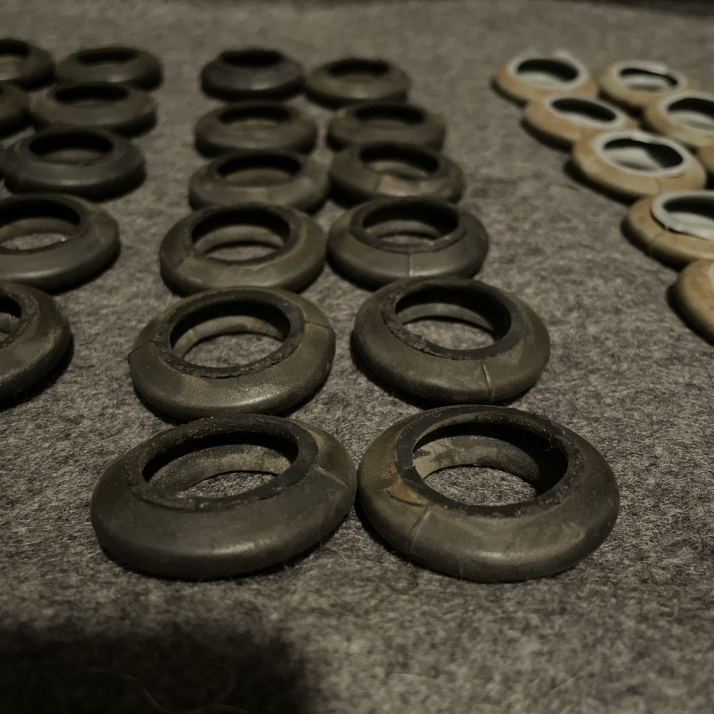 1 pair Original WW2 Gas Mask Dog Tag Silencers Black