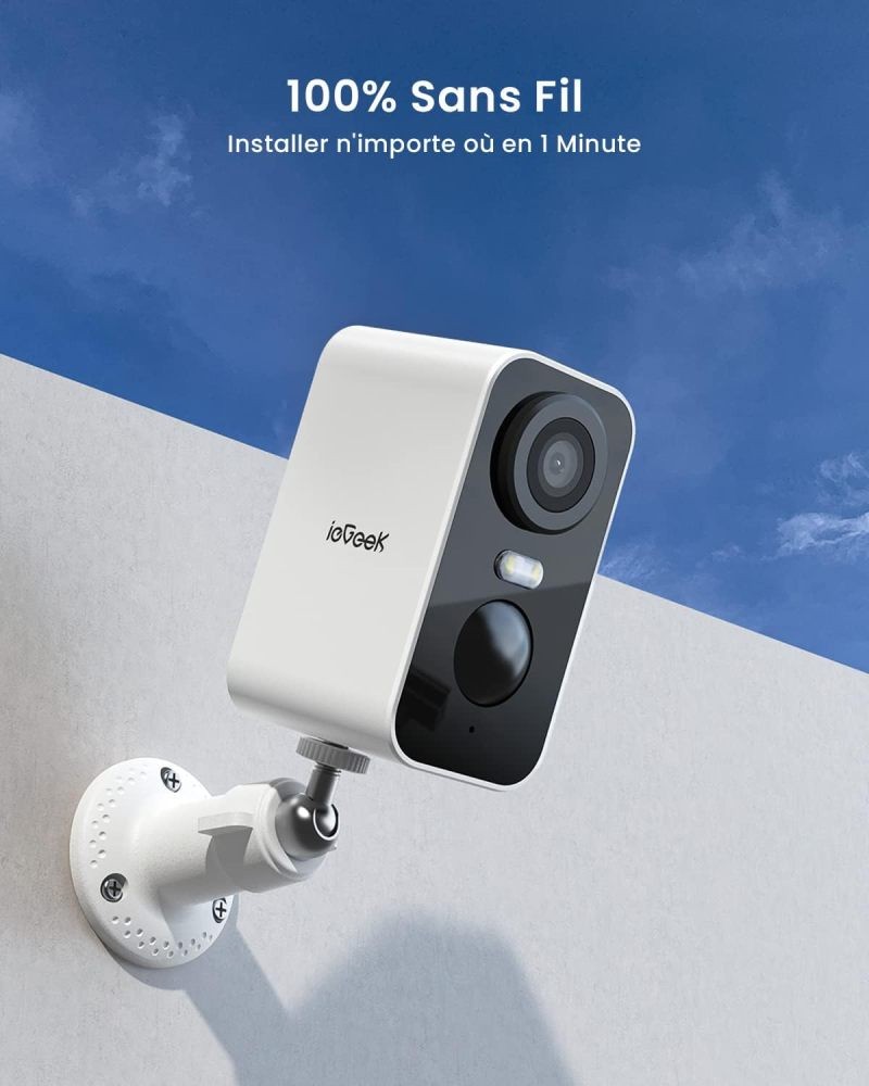 ieGeek 5-Pack Security Camera System with Siren & Spotlight Wireless Outdoor, 2K