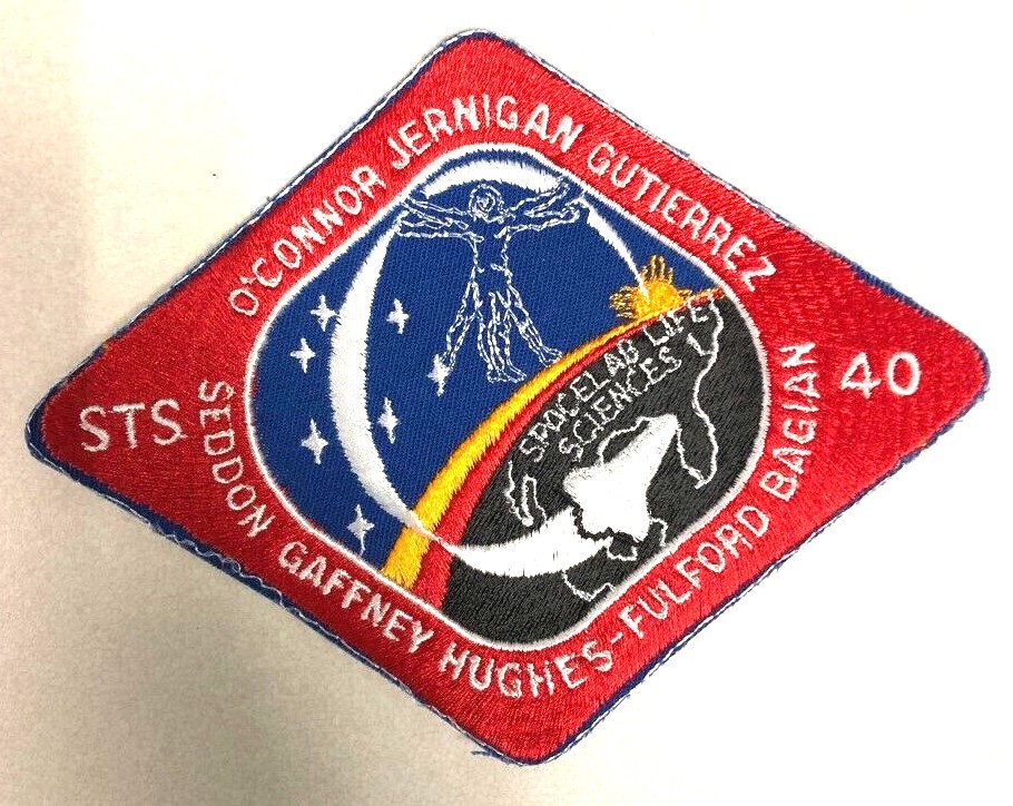 NASA STS 40  O'Conner, Jernigan, Gutierrez GaffneEmbroidered Space Shuttle Patch