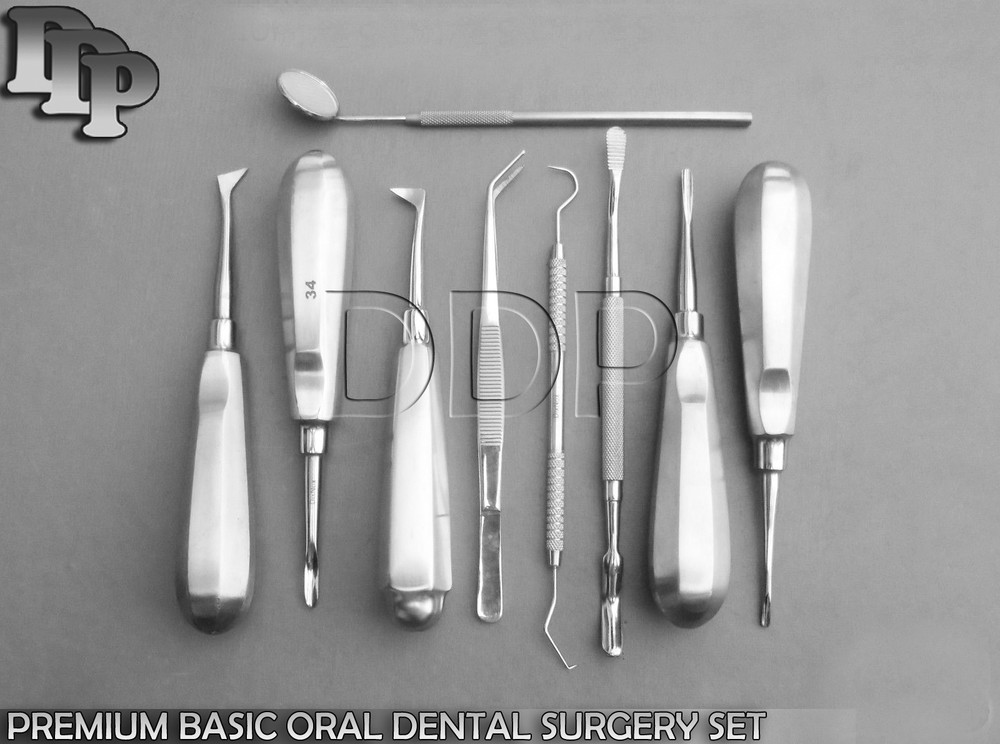 9 PCS PREMIUM BASIC ORAL DENTAL SURGERY SURGICAL INSTRUMENTS SET KIT DN-452