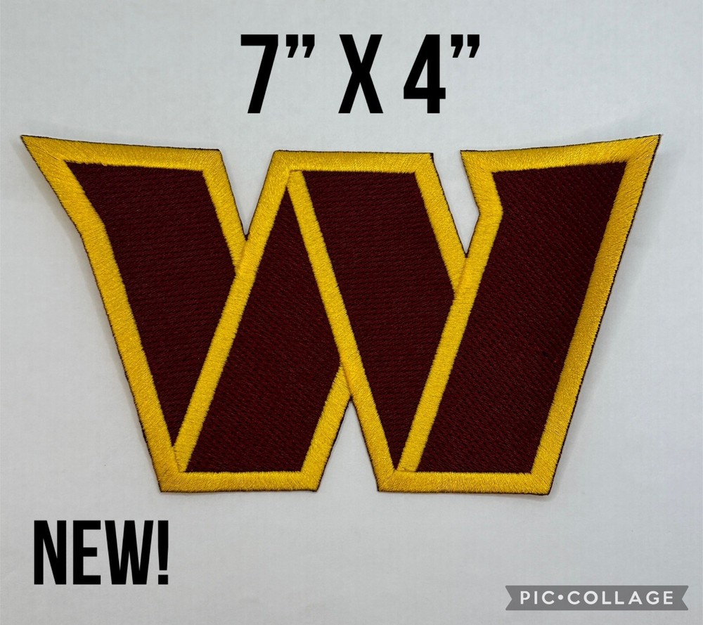 Washington Commanders BIGGEST 7.75” Patch Iron On Embroidered US SELLER