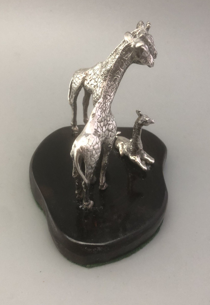 Patrick Mavros Attributed Silver Giraffe Group BCEZX