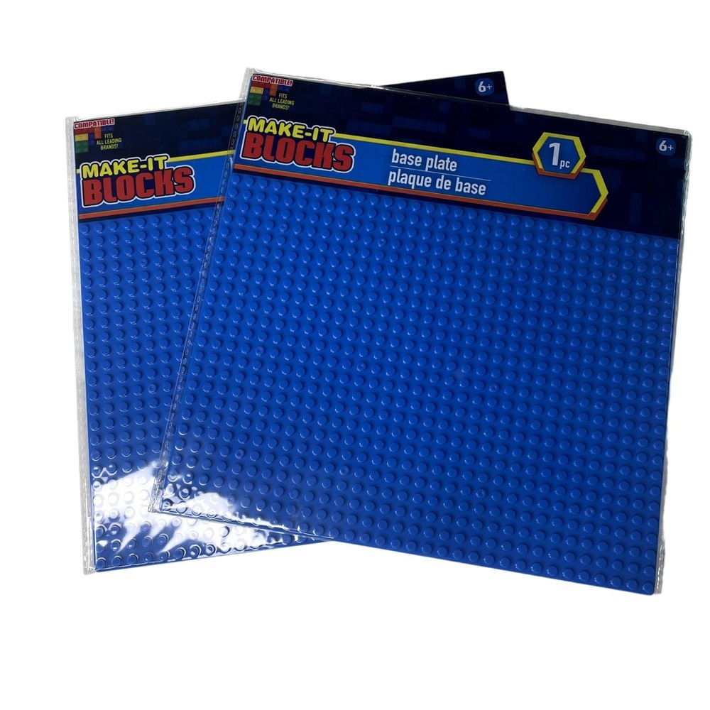 Construction Block Base Plates Set 2 Blue 32 x 32 Studs u Compatible Major Brand